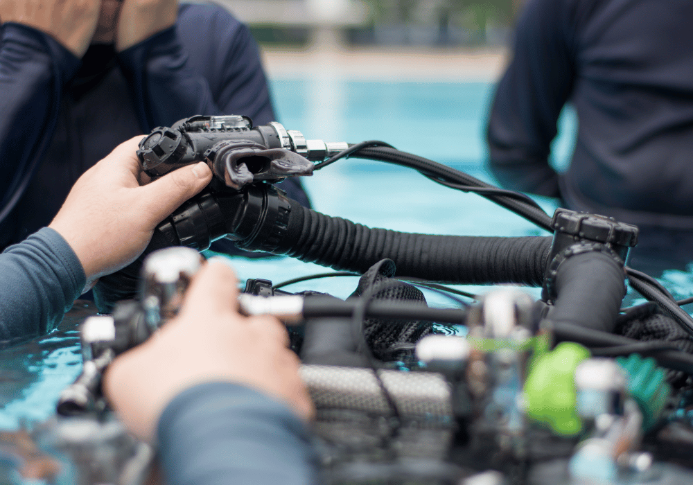 air tank scuba gear inspection