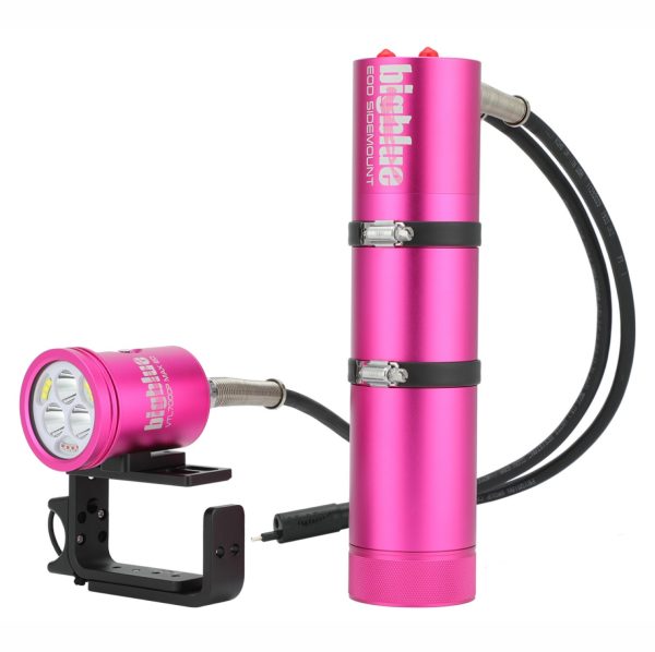 Bigblue 7000-Lumen Dual-Beam Video & Tech Light – Side Mount EOD (Black, Blue, or Pink) - Image 3